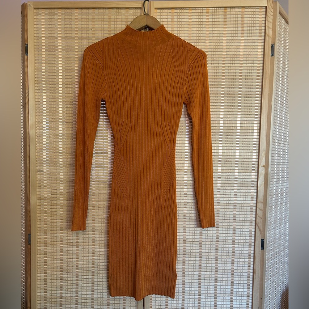 H&M Vibrant Orange Long Sleeve Dress - Picture 3 of 5